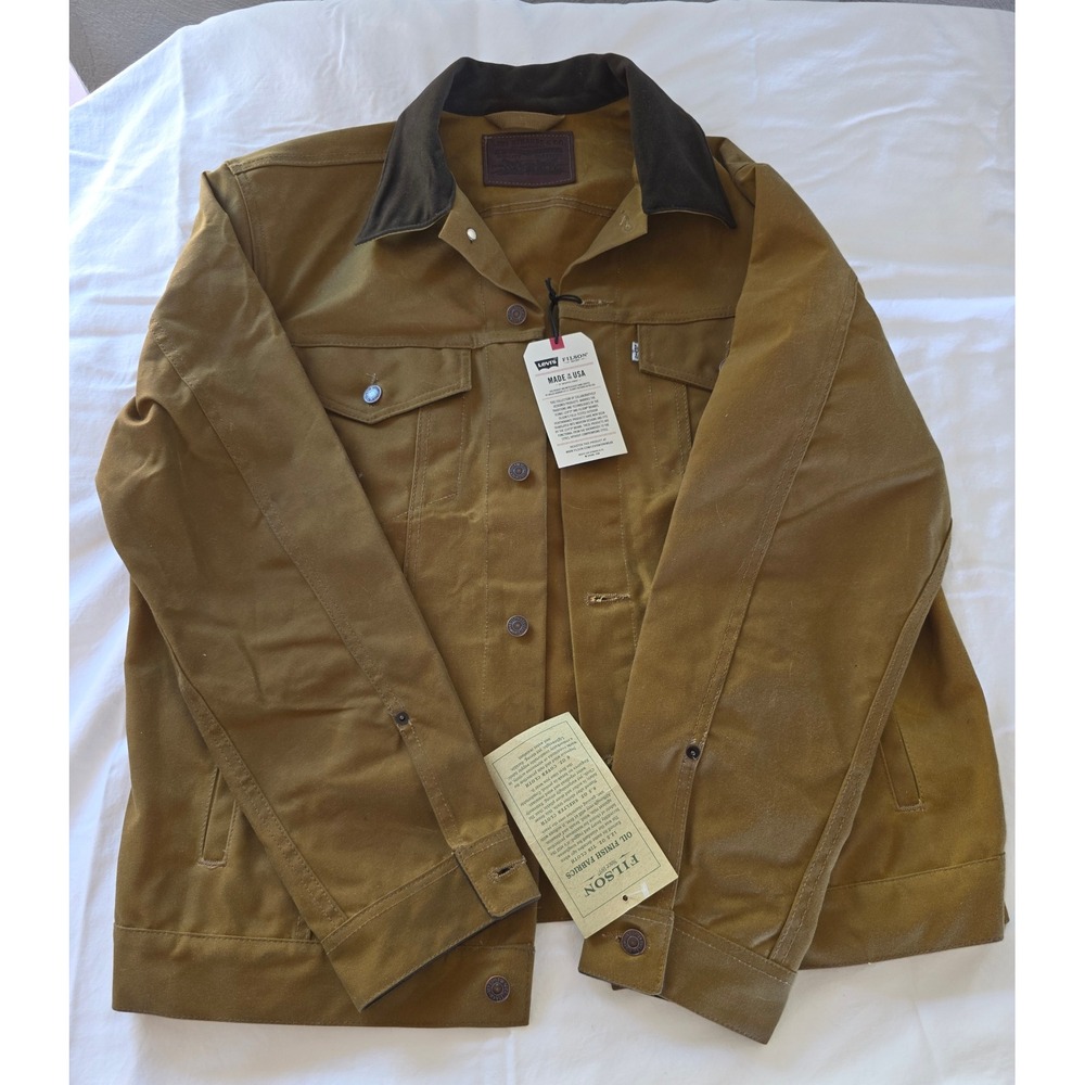 Rare 2010 Levi's x Filson Waxed Tin Cloth Trucker Jacket – XXL – New With Tags